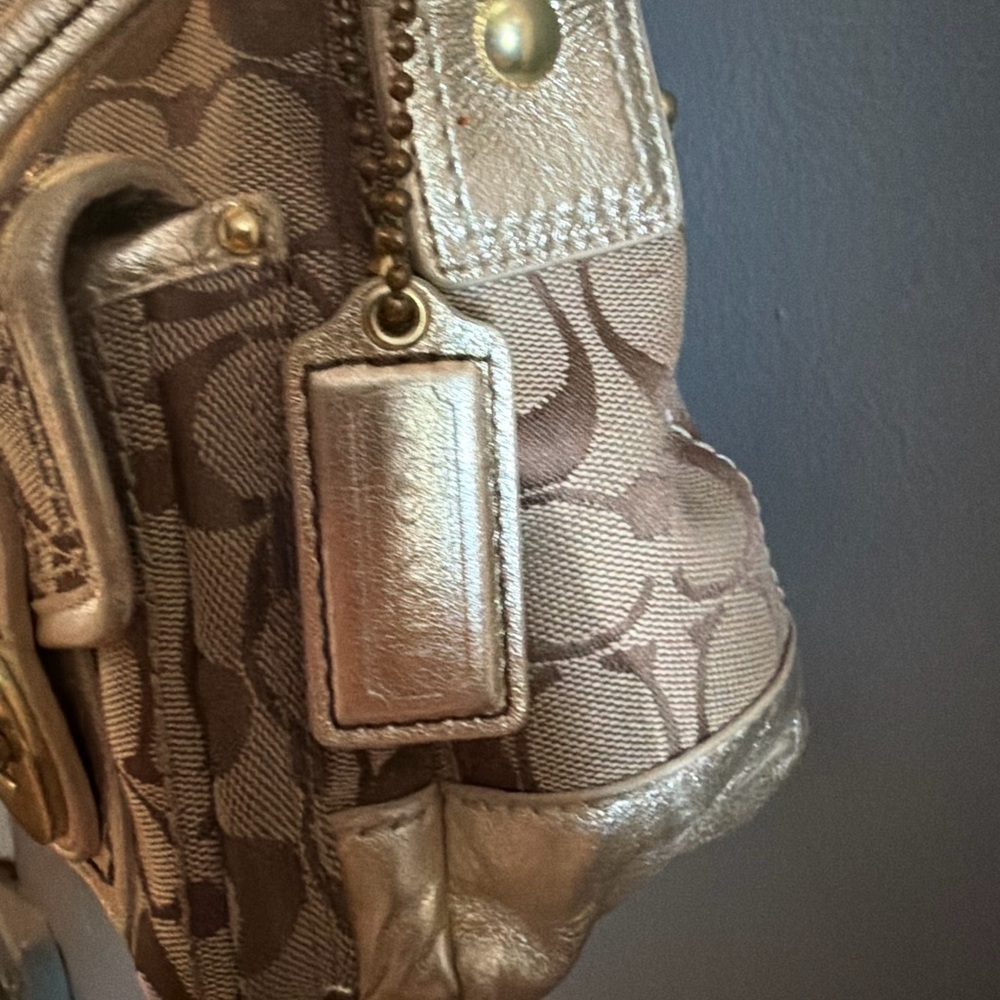 Vintage Y2K Coach legacy F12869 in rare color champagne signature - Picture 3 of 11